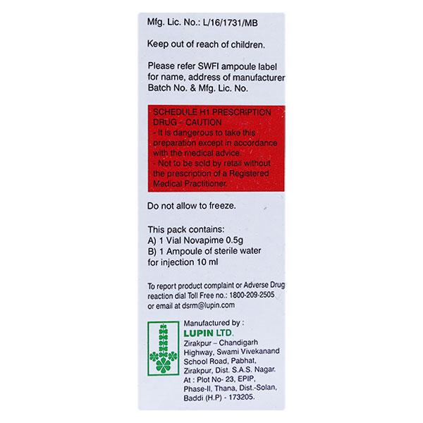 Novapime 500mg Injection 1's