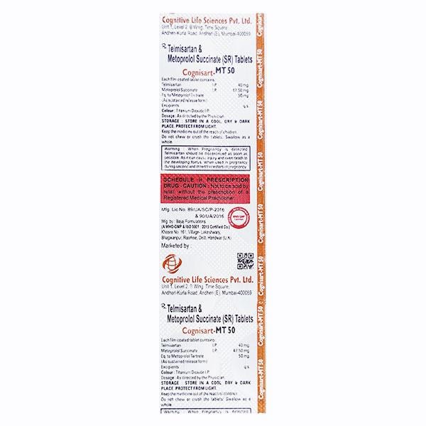COGNISART MT 50mg Tablet 10's