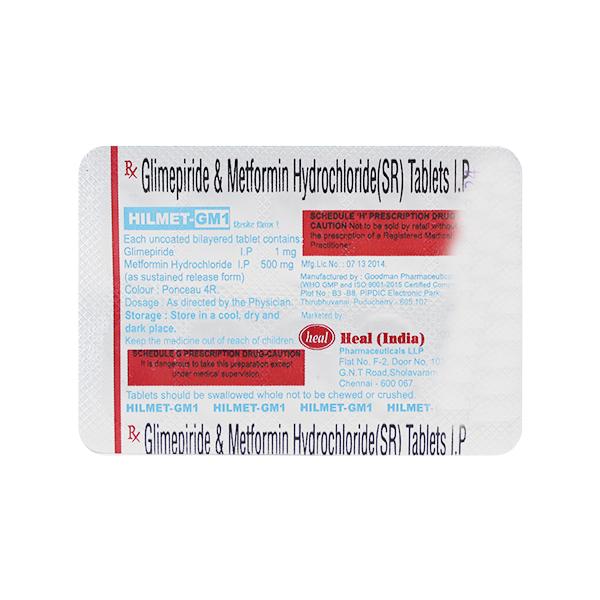 HILMET GM 1mg Tablet 10's