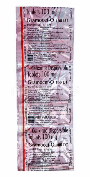 Gramocef O DT 100mg Tablet 10'S