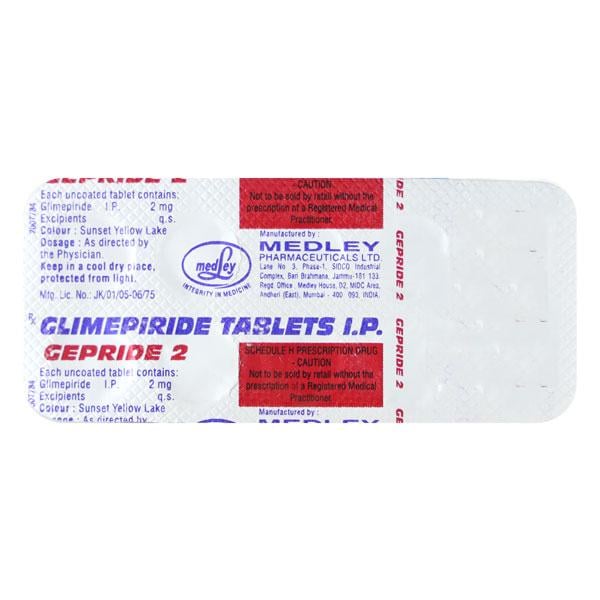 Gepride 2mg Tablet 10'S