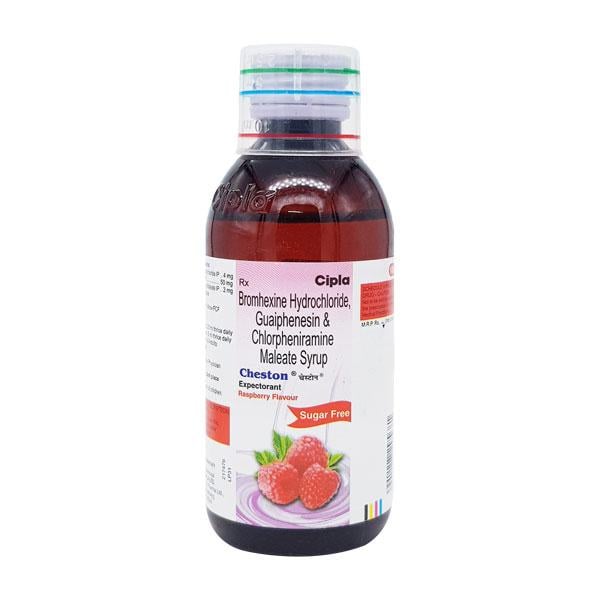 Cheston Sugar Free Raspberry Flavour Expectorant 100ml
