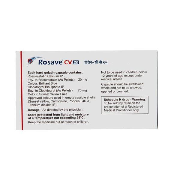 Rosave CV 20mg Capsule 10'S