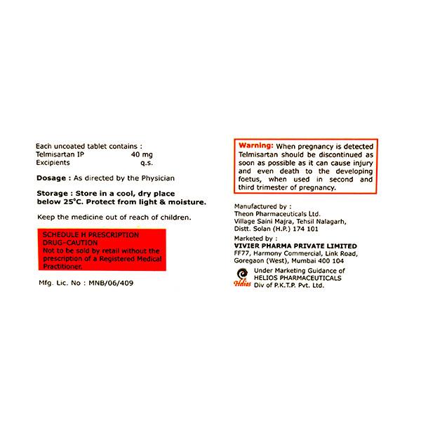 TELISMART 40mg Tablet 10's