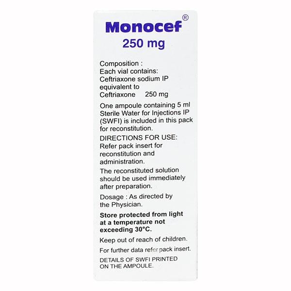 Monocef 250mg Injection 1's