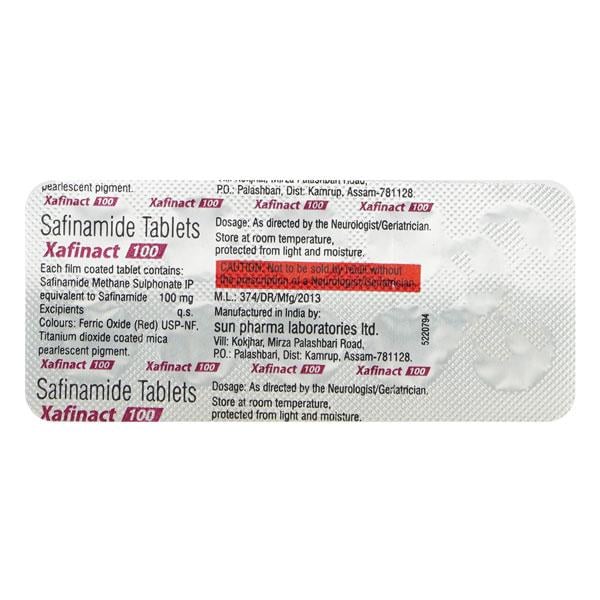 XAFINACT 100mg Tablet 10's - Global Surgicals