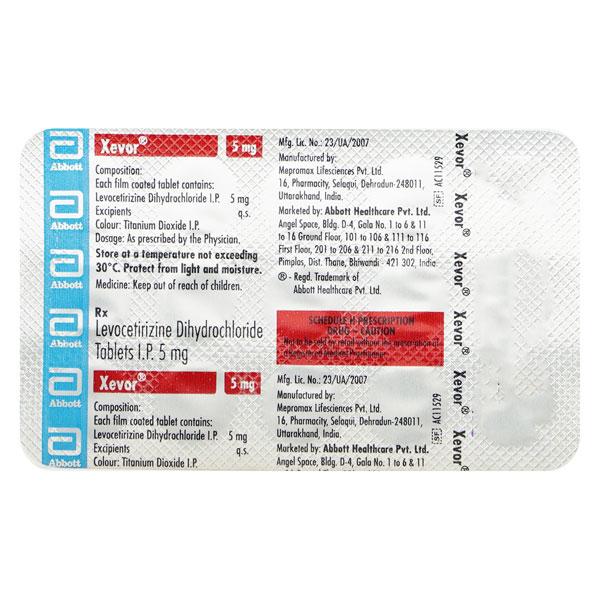 XEVOR 5 Tablet 15's - Global Surgicals