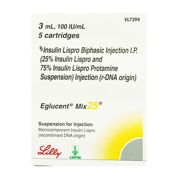 Eglucent Mix 25 100IU Cartridge 3ml