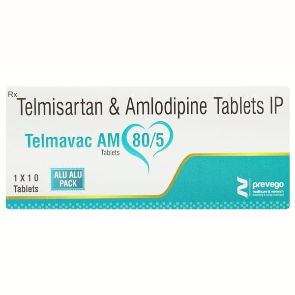 TELMAVAC AM 80/5mg Tablet 10's