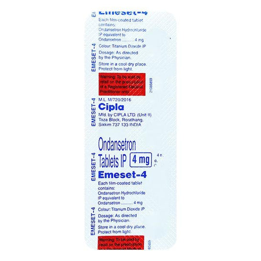 Emeset 4mg Tablet 10'S