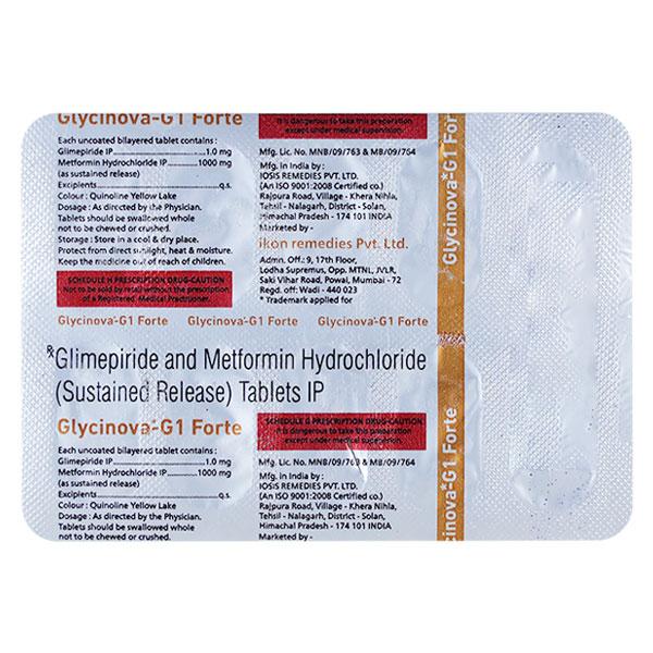 GLYCINOVA G FORTE 1mg Tablet 10's