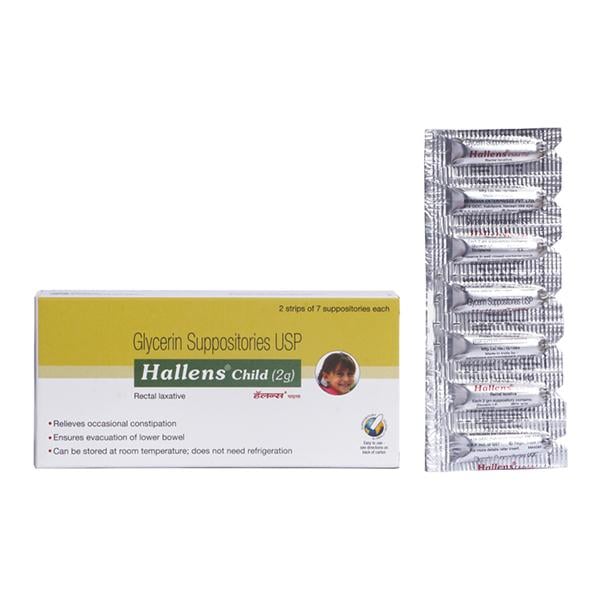 HALLENS CHILD (2G) Suppositories 7's