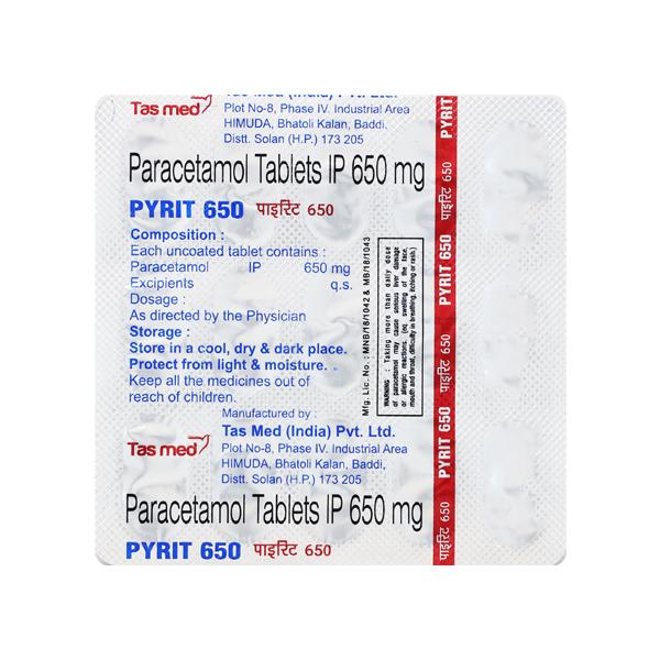 Pyrit 650mg Tablet 15'S