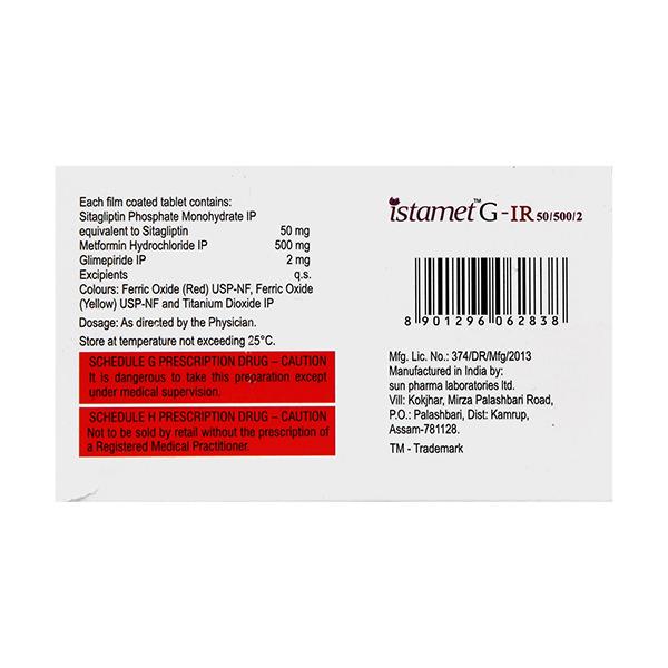 ISTAMET G IR 50/500/2 Tablet 10's