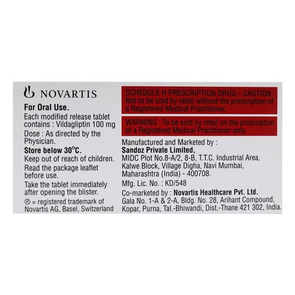 GALVUS OD 100 Tablet 15's