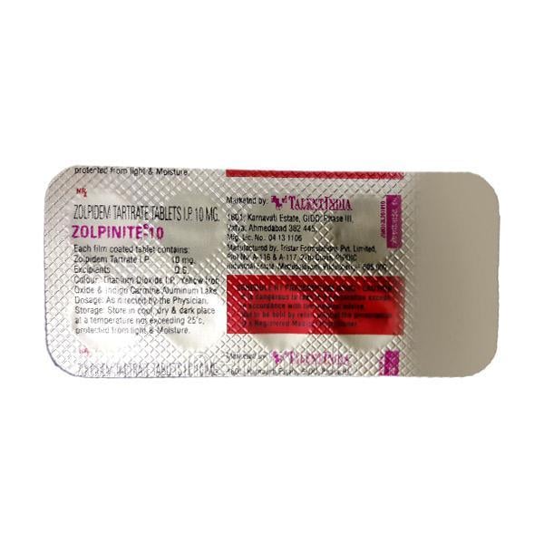 Zolpinite 10mg Tablet 10'S
