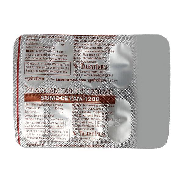 Sumocetam 1200mg Capsule 10'S