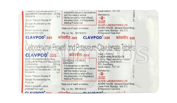 Clavpod 325mg Tablet 10'S