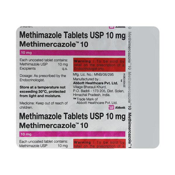 METHIMERCAZOLE 10mg Tablet 30's