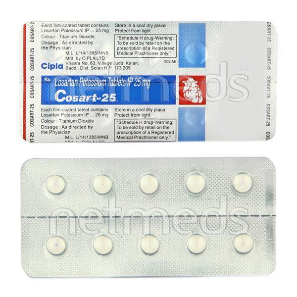 Cosart 25mg Tablet 10'S