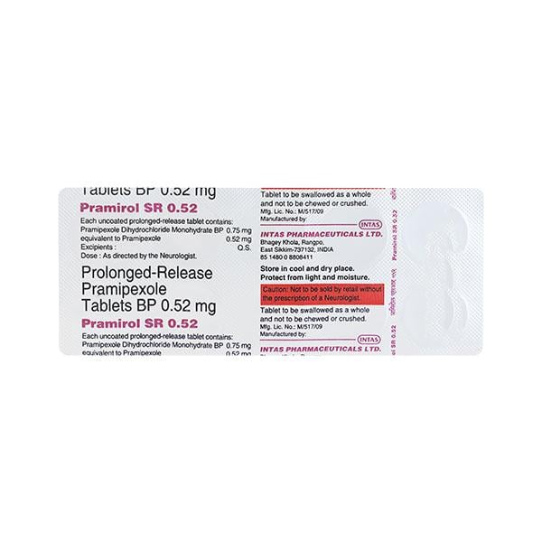 Pramirol SR 0.52mg Tablet 10'S
