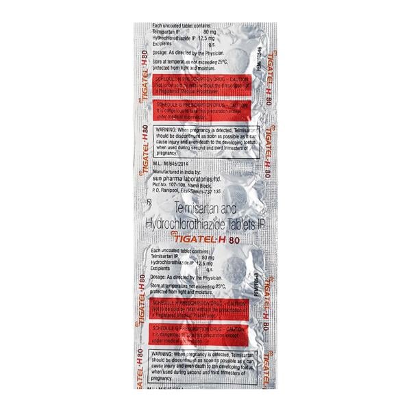 Tigatel H 80mg Tablet 10'S