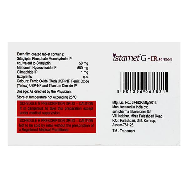 ISTAMET G IR 50/500/1 Tablet 10's