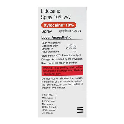 Xylocaine 10% Spray 50ml - Global Surgicals