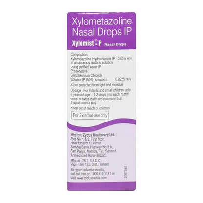 Xylomist P Nasal Drops 10ml - Global Surgicals