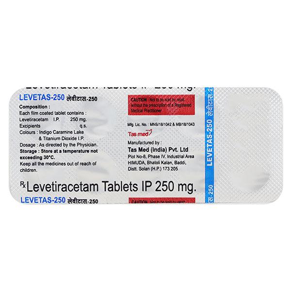 Levetas 250mg Tablet 10'S