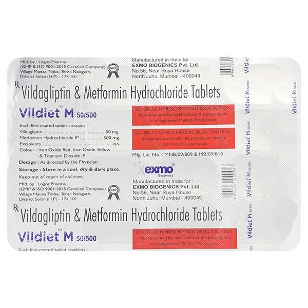 VILDIET M 500 Tablet 15's
