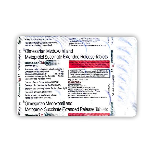 OLMESAR M 25 Tablet 15's