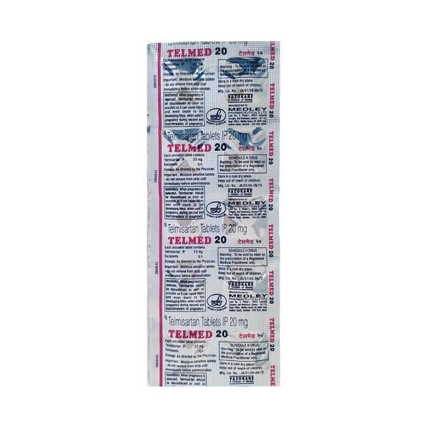 Telmed 20mg Tablet 10'S