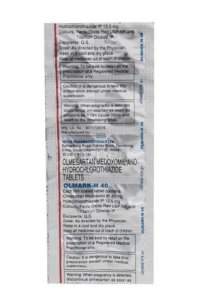 Olmark H 40mg Tablet 10'S