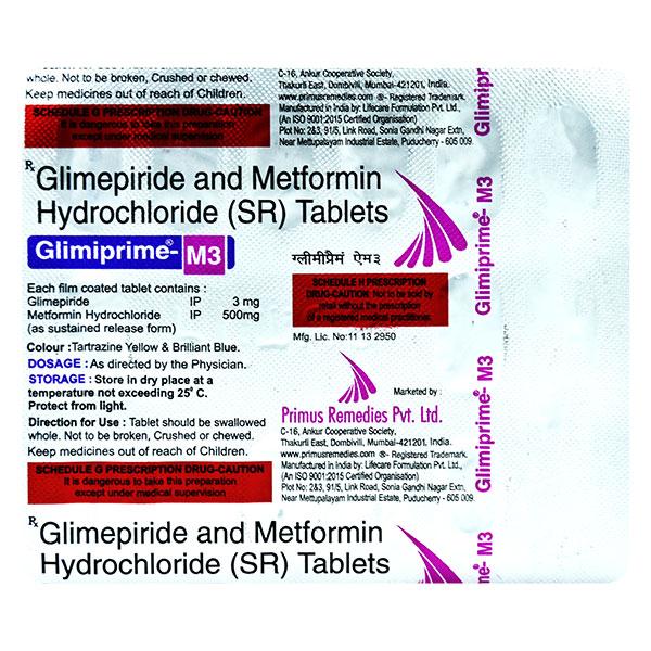 GLIMIPRIME M 3 Tablet 15's
