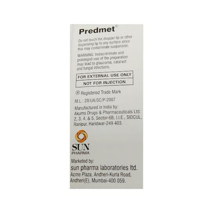PREDMET Ophthalmic Suspension 10ml