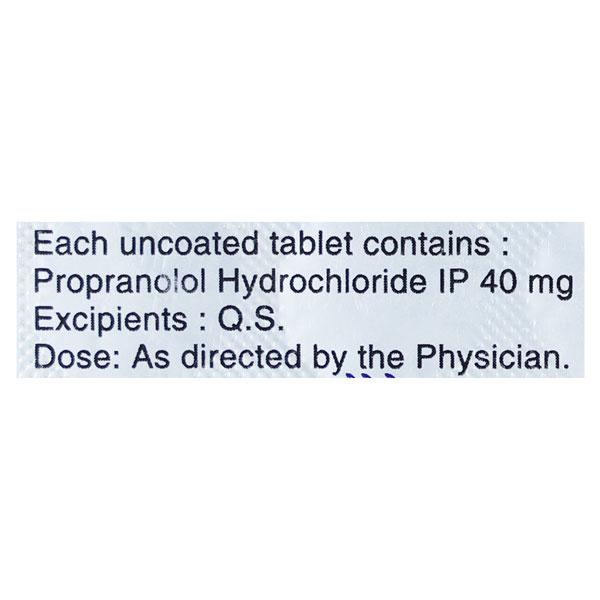 Provanol 40mg Tablet 10'S