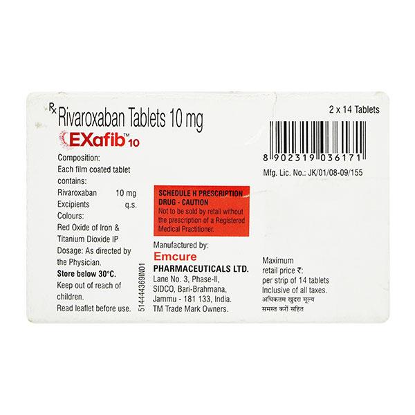 EXAFIB 10 Tablet 14's