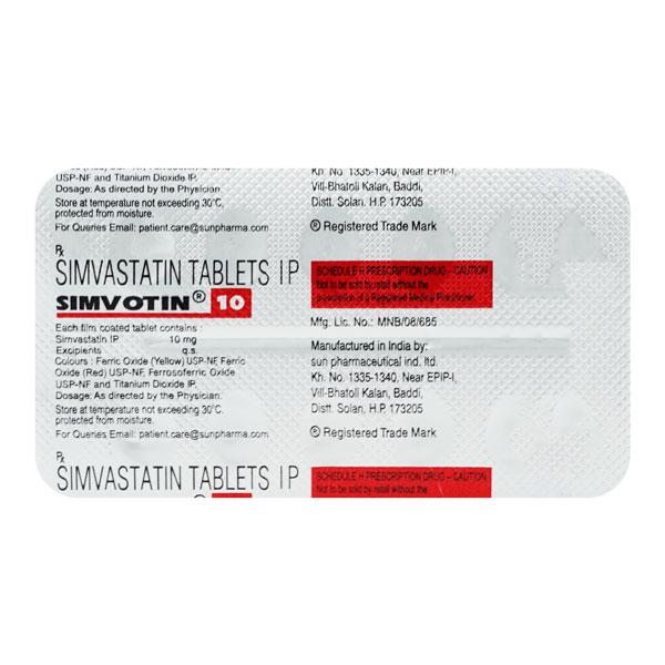 Simvotin 10mg Tablet 10'S