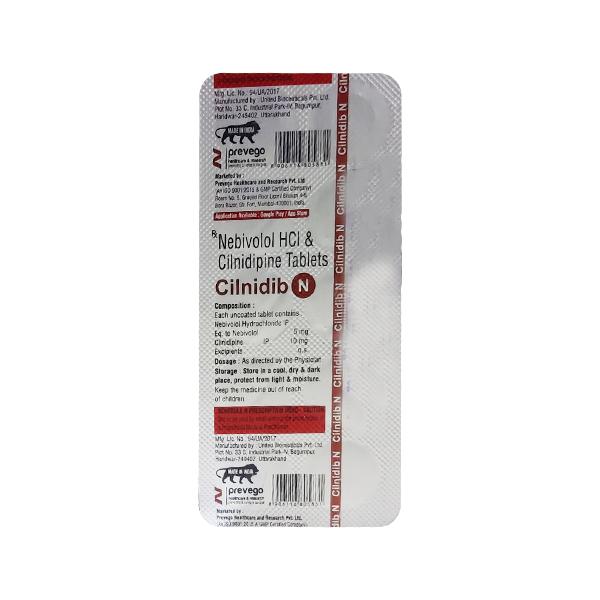 CILNIDIB N Tablet 10's