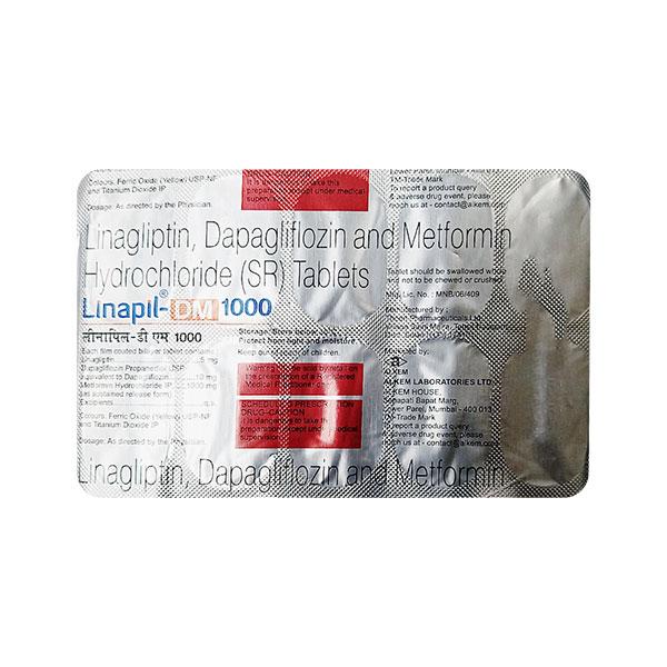 LINAPIL DM 1000 Tablet 10's