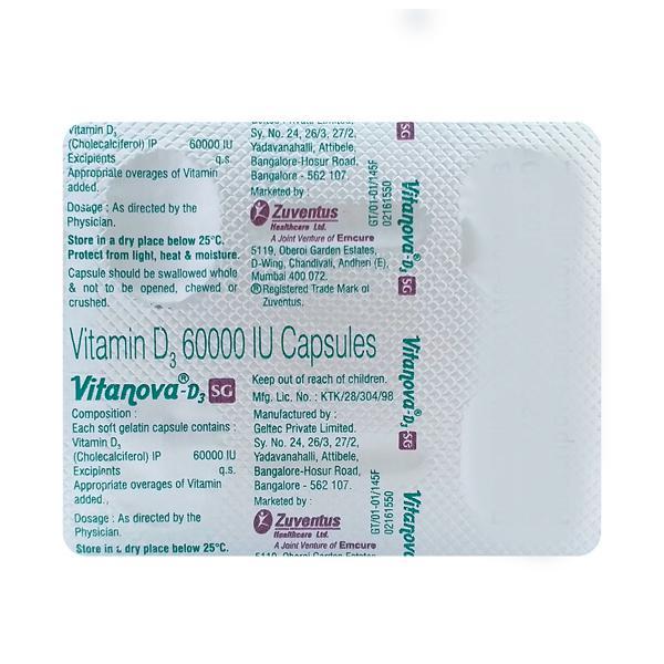 Vitanova D3 SG Capsule 4'S