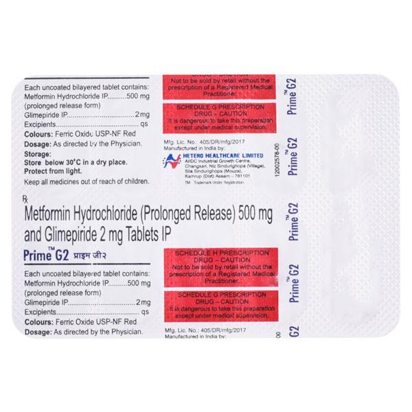 Prime G 2/500mg Tablet 10'S