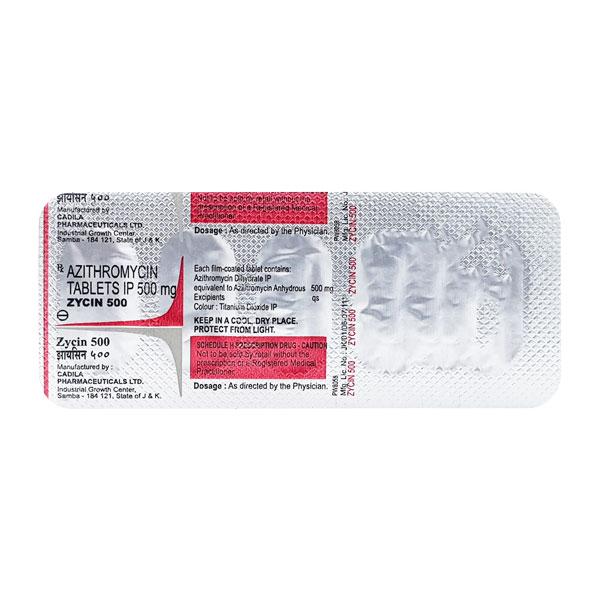 ZYCIN 500mg Tablet 5's