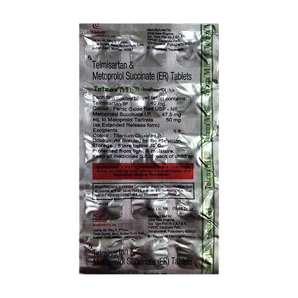 TELZOX M 50 Tablet 15's