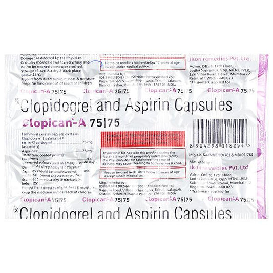 CLOPICAN A 75/75 Capsule 10's