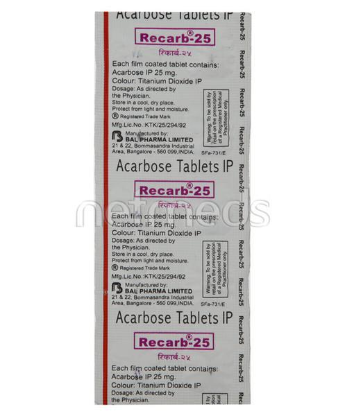 Recarb 25mg Tablet 10'S