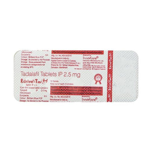 EDRIVE T 2.5mg Tablet 10's