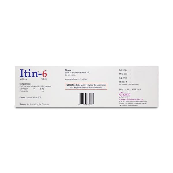Itin 6mg Tablet 2'S