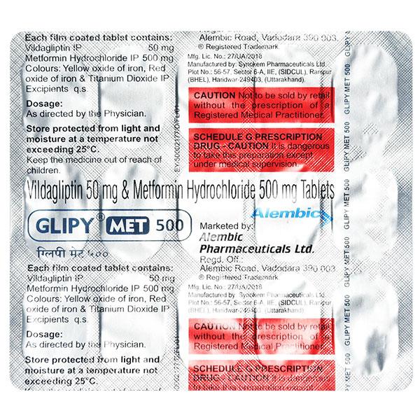 GLIPY MET 500 Tablet 15's